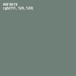 #6F8078 - Viridian Green Color Image