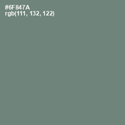 #6F847A - Viridian Green Color Image