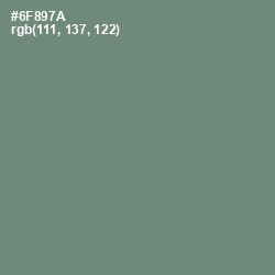 #6F897A - Viridian Green Color Image