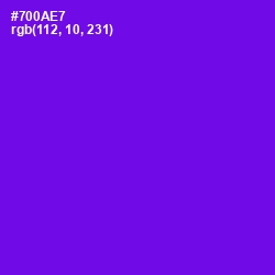 #700AE7 - Purple Heart Color Image