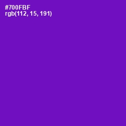 #700FBF - Purple Color Image