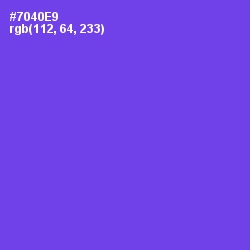 #7040E9 - Fuchsia Blue Color Image