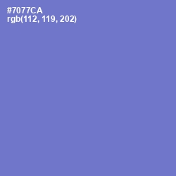 #7077CA - Moody Blue Color Image