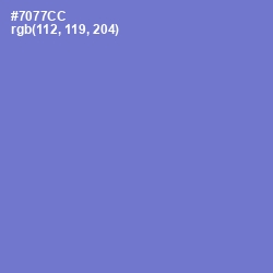 #7077CC - Moody Blue Color Image