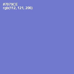 #7079CE - Moody Blue Color Image