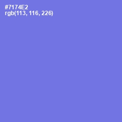 #7174E2 - Moody Blue Color Image