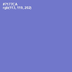 #7177CA - Moody Blue Color Image