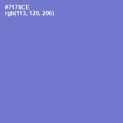 #7178CE - Moody Blue Color Image