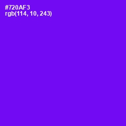 #720AF3 - Purple Heart Color Image