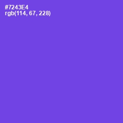 #7243E4 - Fuchsia Blue Color Image