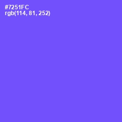 #7251FC - Moody Blue Color Image