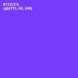 #733CF6 - Purple Heart Color Image