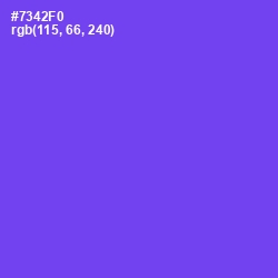 #7342F0 - Fuchsia Blue Color Image