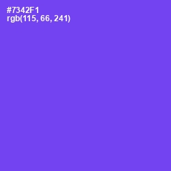 #7342F1 - Fuchsia Blue Color Image