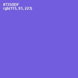 #735DDF - Fuchsia Blue Color Image
