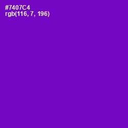 #7407C4 - Purple Heart Color Image