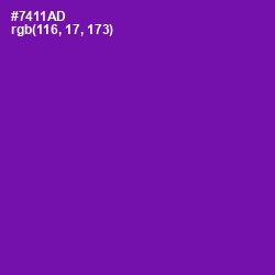 #7411AD - Purple Color Image