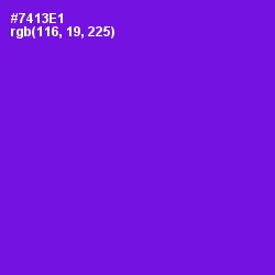 #7413E1 - Purple Heart Color Image