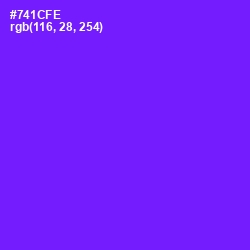 #741CFE - Purple Heart Color Image