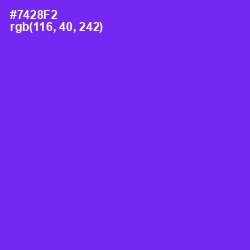 #7428F2 - Purple Heart Color Image
