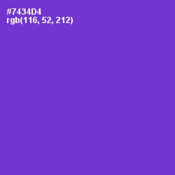 #7434D4 - Purple Heart Color Image