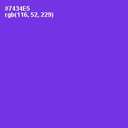#7434E5 - Purple Heart Color Image