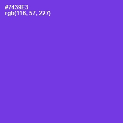 #7439E3 - Purple Heart Color Image