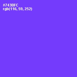 #743BFC - Purple Heart Color Image