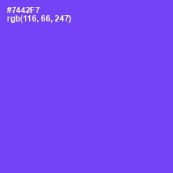 #7442F7 - Fuchsia Blue Color Image