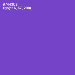 #7443C8 - Fuchsia Blue Color Image