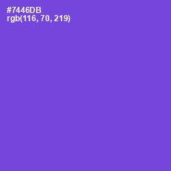 #7446DB - Fuchsia Blue Color Image