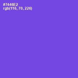 #7446E2 - Fuchsia Blue Color Image