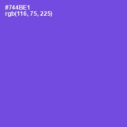 #744BE1 - Fuchsia Blue Color Image