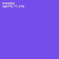 #744DEB - Fuchsia Blue Color Image