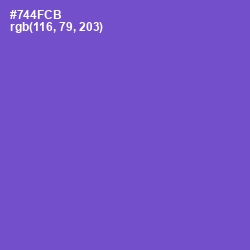 #744FCB - Fuchsia Blue Color Image