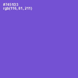 #7451D3 - Fuchsia Blue Color Image