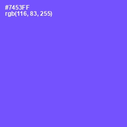 #7453FF - Moody Blue Color Image