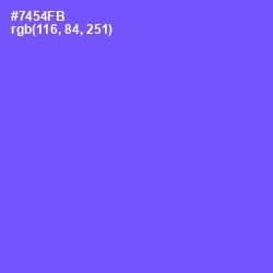 #7454FB - Moody Blue Color Image