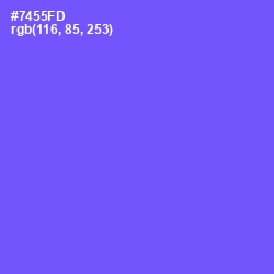 #7455FD - Moody Blue Color Image