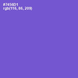 #7456D1 - Fuchsia Blue Color Image