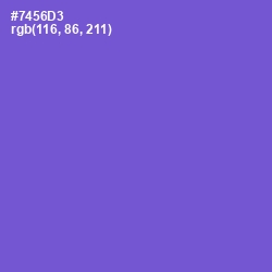 #7456D3 - Fuchsia Blue Color Image