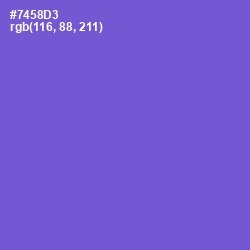 #7458D3 - Fuchsia Blue Color Image