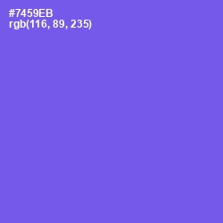 #7459EB - Moody Blue Color Image