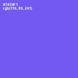 #7459F1 - Moody Blue Color Image
