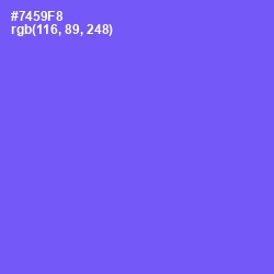 #7459F8 - Moody Blue Color Image