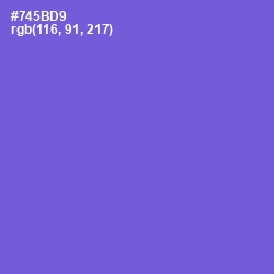 #745BD9 - Fuchsia Blue Color Image