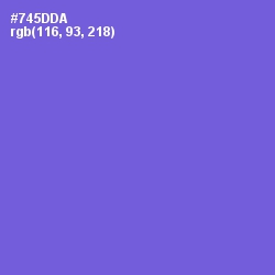 #745DDA - Fuchsia Blue Color Image