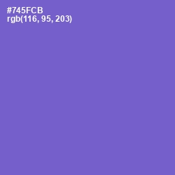#745FCB - Fuchsia Blue Color Image
