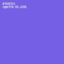#745FE5 - Moody Blue Color Image