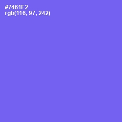 #7461F2 - Moody Blue Color Image